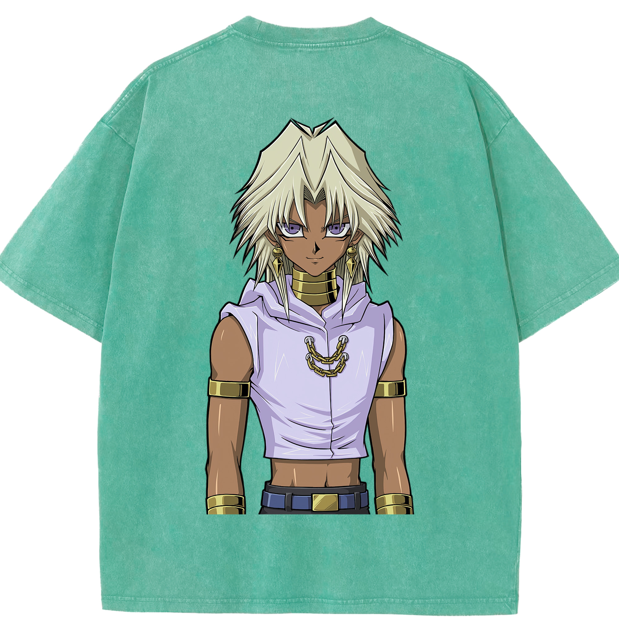 （画像用） 遊☆戯☆王 Yu-Gi-Oh! 綿100% ヴィンテージ風 半袖Tシャツ（背面プリント）